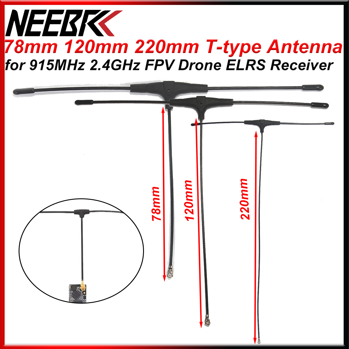 Tbs Fpv Crossfire - FPV Drone 915MHz 2.4GHz T-type เสาอากาศ