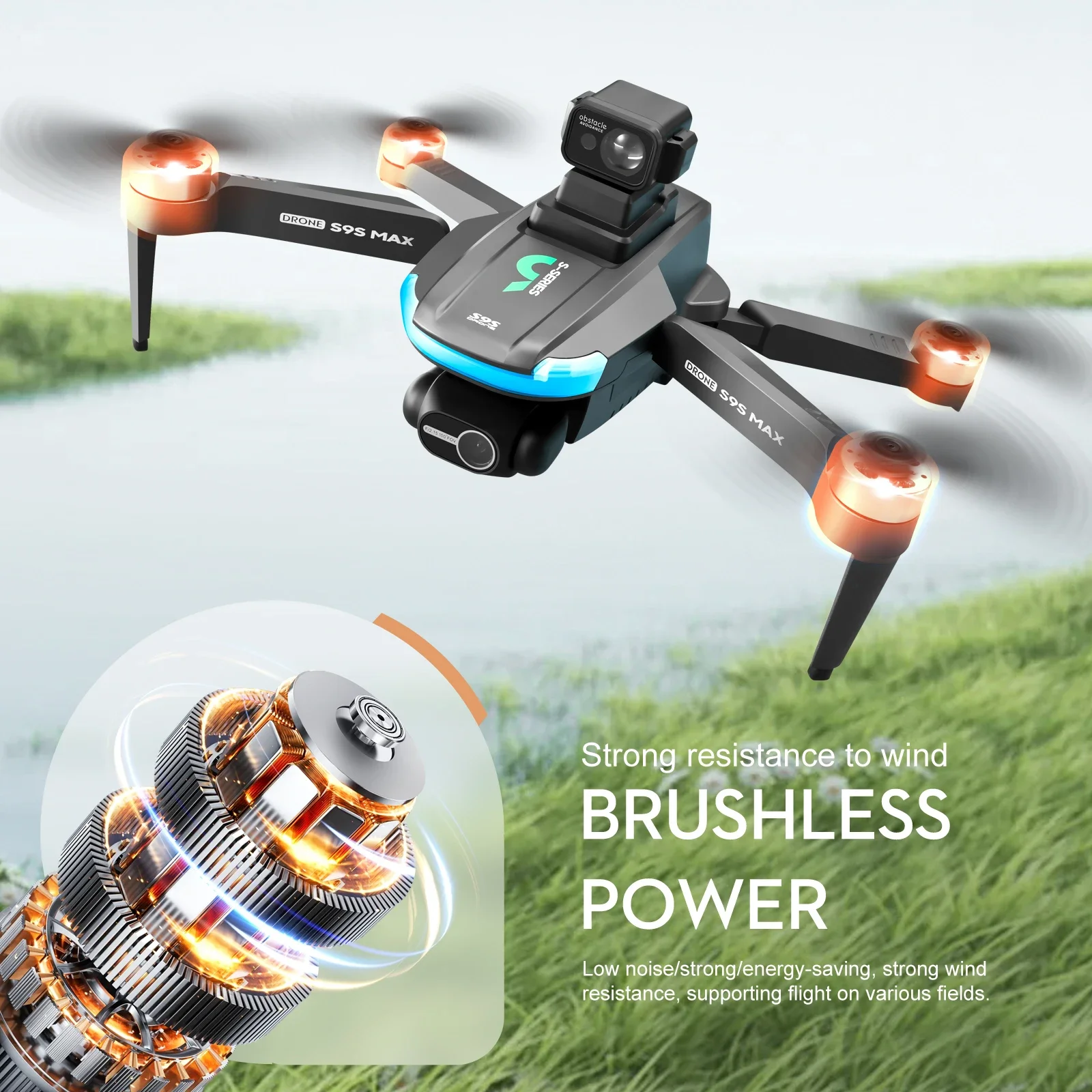 ใหม่S9S MAX MINI Drone 4K 2 แก - Drone Gps Module บทวิจารณ์และราคา